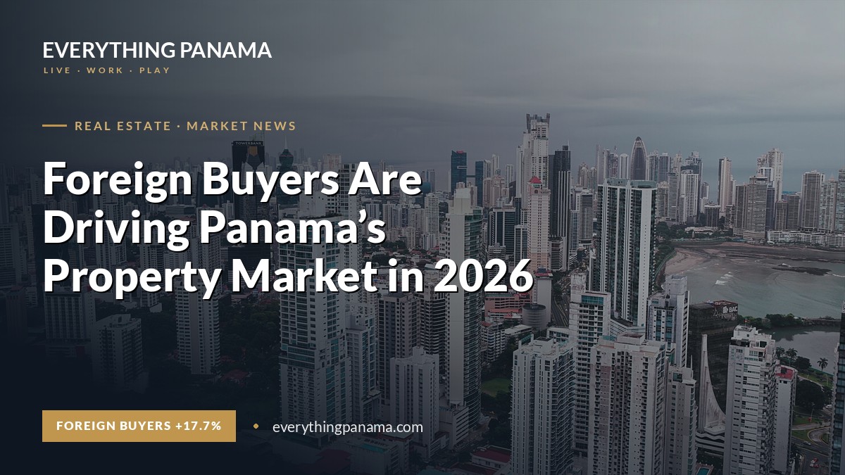 Panama City skyline from the air